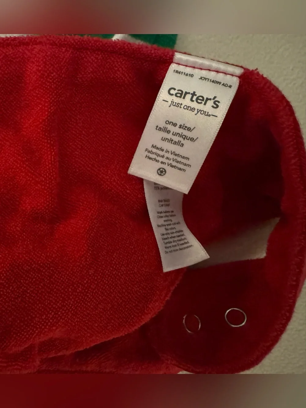 Green White Red Carter’s Christmas Santa Stripe Sleep N Play Bundle sz 6m